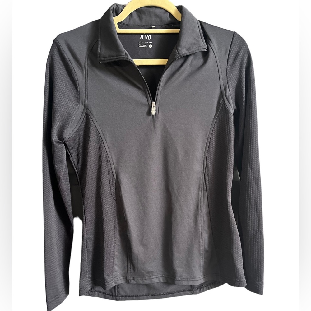 Quarter-zip Long Sleeve Athletic Top Spandex Pullover